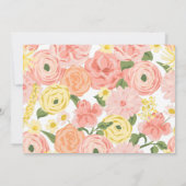 Brunch met de Bride Bloemen Douche Uitnodiging (Achterkant)