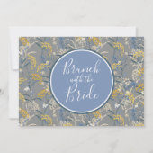 Brunch met de Bride Botanical Daisy Yellow Navy Kaart (Achterkant)