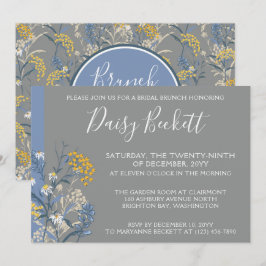 Brunch met de Bride Botanical Daisy Yellow Navy Kaart