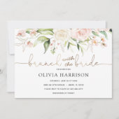 Brunch met de Bride Gold Shower-uitnodiging Kaart (Voorkant)