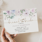 Brunch met de Bride Gold Shower-uitnodiging Kaart