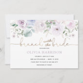 Brunch met de Bride Gold Shower-uitnodiging Kaart (Voorkant)