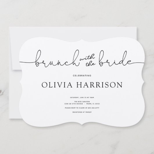 Brunch met de bride Shower Kaart (Voorkant)