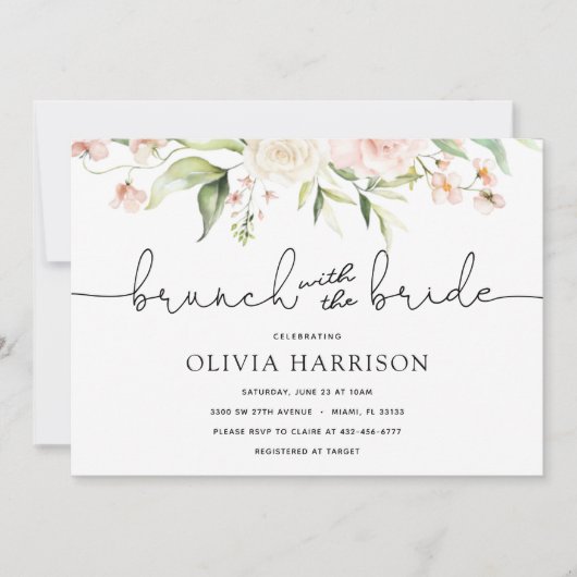Brunch met de bride Shower Kaart (Voorkant)