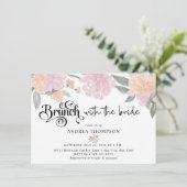 Brunch met de bruid | Blozen Kaart (Staand voorkant)