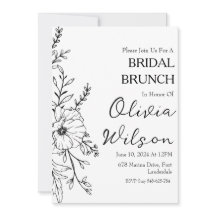 Brunch met de bruid bruids brunch uitnodigingen