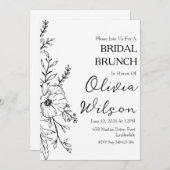 Brunch met de bruid bruids brunch uitnodigingen (Voorkant / Achterkant)