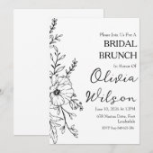 Brunch met de bruid bruidsbrunch uitnodigingen (Voorkant / Achterkant)