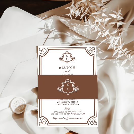 Brunch met de bruid bruidsdouche uitnodiging