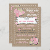 Brunch met de bruid bruidsdouche uitnodigingen (Voorkant / Achterkant)