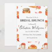 Brunch met de bruid brunch uitnodigingen (Voorkant / Achterkant)