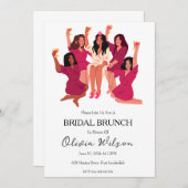 Brunch met de bruid brunch uitnodigingen (Voorkant / Achterkant)