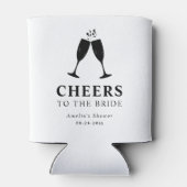 Brunch met de bruid en bubbels bruidsfeest blikjeskoeler (Achterkant)