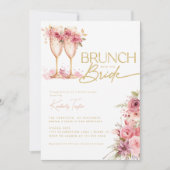 Brunch met de bruid Goud Roze Vrijgezellenfeest Kaart (Voorkant)