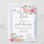 Brunch met de bruid Moderne Bloemenuitnodiging Kaart (Voorkant)