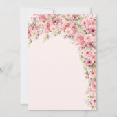 Brunch met de bruid roze bloemig Vrijgezellenfeest Kaart (Achterkant)