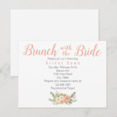 Brunch met de bruid uitnodiging briefkaart (Voorkant / Achterkant)