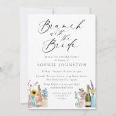 Brunch met de bruid | Wildbloemen en champagne Kaart (Voorkant)