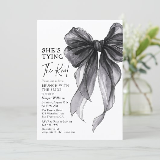 Brunch Met De Bruid Zij Krijgt Een Knoop In Haar T Kaart (Staand voorkant)