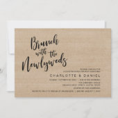 Brunch met de jonggehuwden, bruiloft Elopement Kaart (Voorkant)