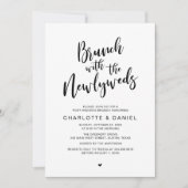 Brunch met de jonggehuwden, bruiloft Elopement Kaart (Voorkant)