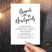 Brunch met de jonggehuwden, bruiloft Elopement Kaart