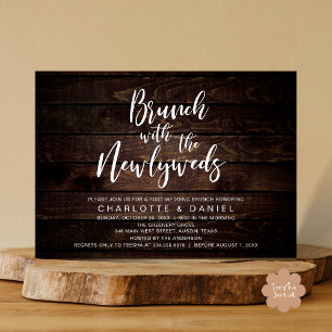 Brunch met de jonggehuwden, bruiloft Elopement Kaart