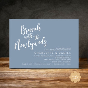 Brunch met de jonggehuwden, bruiloft Elopement Kaart