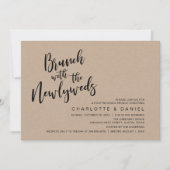 Brunch met de jonggehuwden, bruiloft Elopement Kaart (Voorkant)