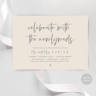 Brunch met de jonggehuwden, post bruiloft partij kaart