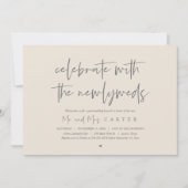 Brunch met de jonggehuwden, post bruiloft partij kaart (Voorkant)