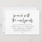 Brunch met de newlyweds, posttrouwuitnodiging kaart (Voorkant)