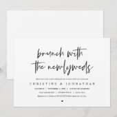 Brunch met de newlyweds, posttrouwuitnodiging kaart (Voorkant / Achterkant)