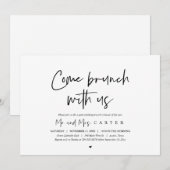 Brunch met de newlyweds, uitnodiging na bruiloft (Voorkant / Achterkant)