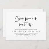 Brunch met de newlyweds, uitnodiging na bruiloft (Voorkant / Achterkant)