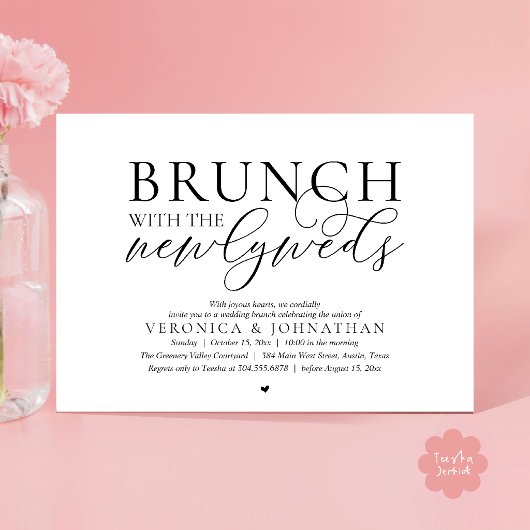 Brunch met de pasgetrouwden, Moderne Klassevolle B Kaart
