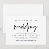 Brunch met de pasgetrouwden, uitnodiging na de bru (Voorkant / Achterkant)