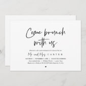 Brunch met de pasgetrouwden, uitnodiging na de bru (Voorkant / Achterkant)