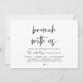 Brunch met de pasgetrouwden, uitnodiging na de bru (Voorkant)