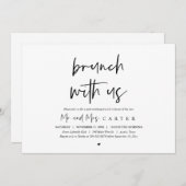 Brunch met de pasgetrouwden, uitnodiging na de bru (Voorkant / Achterkant)