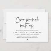 Brunch met de pasgetrouwden, uitnodiging na de bru (Voorkant)