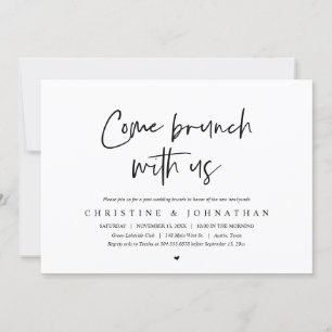 Brunch met de pasgetrouwden, uitnodiging na de bru