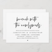 Brunch met de pasgetrouwden, uitnodiging na de bru (Voorkant / Achterkant)