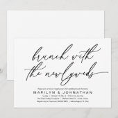 Brunch met de Passen getrouwd, post bruiloft viere Kaart (Voorkant / Achterkant)