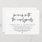 Brunch met de Passen getrouwd, Wedding Elopement P Kaart (Voorkant / Achterkant)