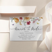 Brunch met de uitnodiging van de Bride Wildflower