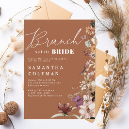 Brunch met het Bride Elegant Script Vrijgezellenfe Kaart