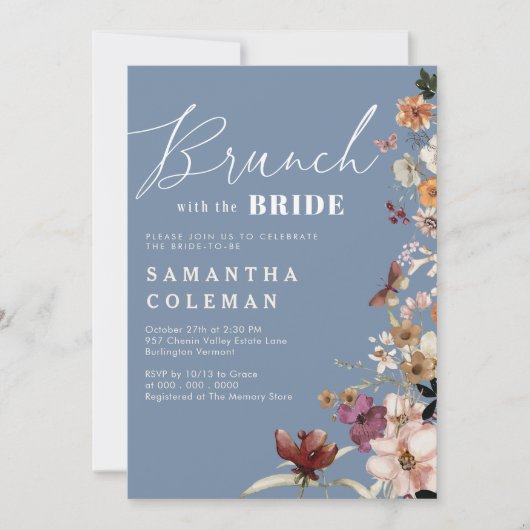 Brunch met het Bride Elegant Script Vrijgezellenfe Kaart (Voorkant)