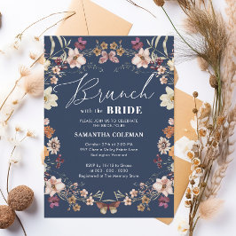 Brunch met het Bride Wildflower Vrijgezellenfeest Kaart