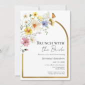 Brunch met het Bride Wildflower Vrijgezellenfeest Kaart (Voorkant)